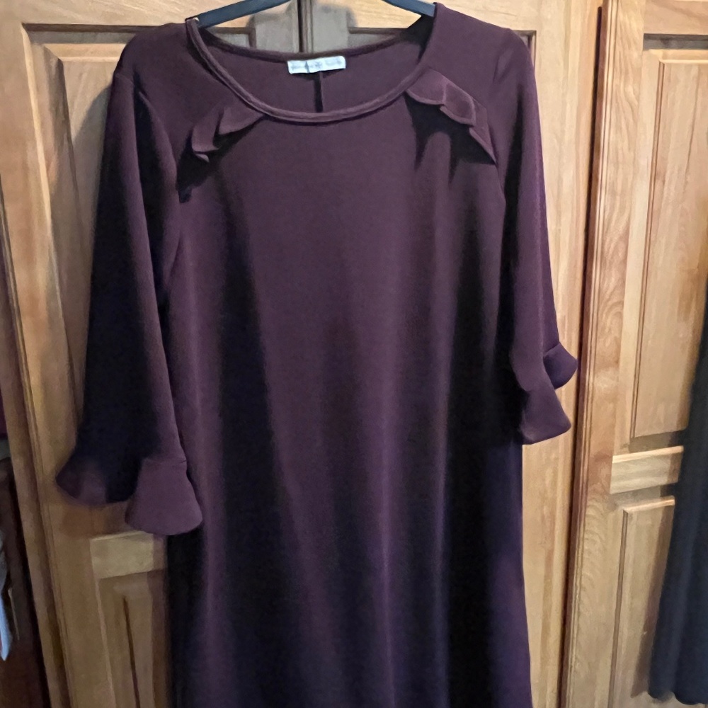 Purple knit dress